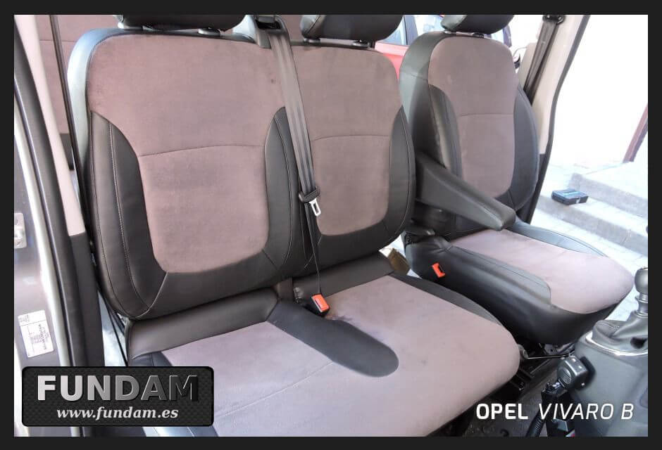 Fundas a medida de ecopiel y alcantara para asientos de Opel Vivaro B